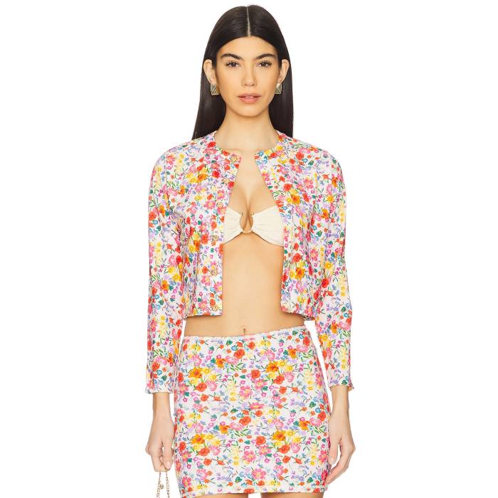 La Porte 【 Lauren Swim Cardigan Women Floral 】 ジレー レディース