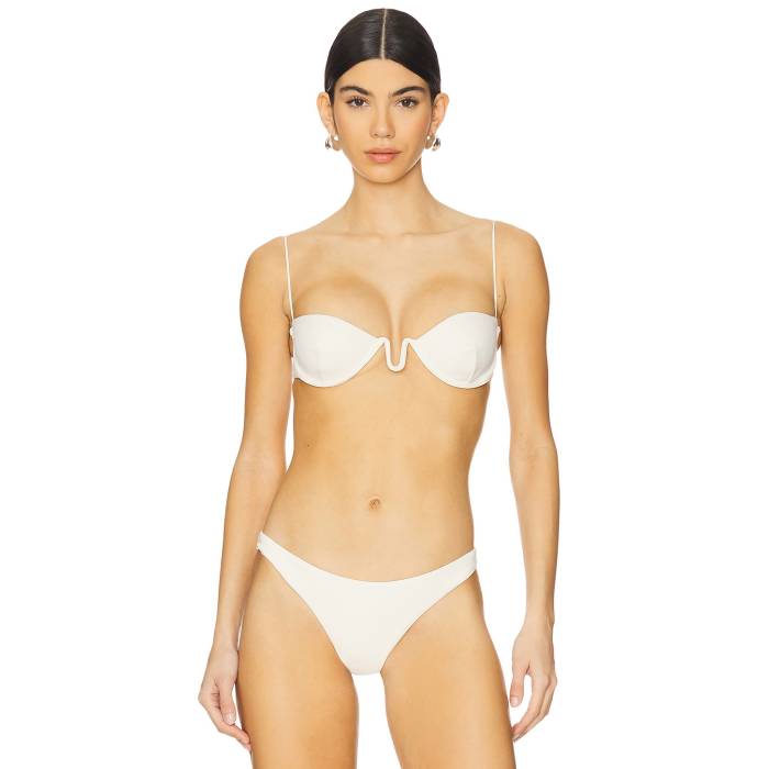 Ziah 【 Fine Strap Wire Balconette Top Women Ecru 】 ストラップ レディースファッション 水着 レディース