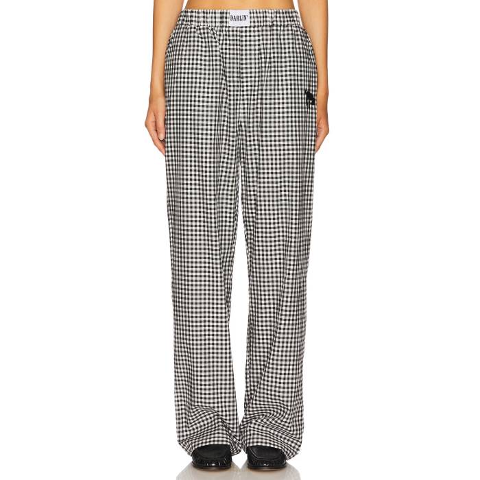 Darlin 【 Gingham Pant Women Black 】 パンツ レディースファッション ボトムス パンツ レディース 黒色 ブラック