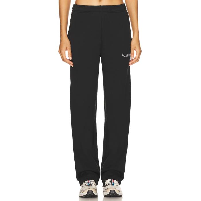 Museum Of Peace And Quiet 【 Wordmark Sweatpants Unisex Black 】 ロングタイツ レディースファッション ボトムス パンツ ユニセックス 黒色 ブラック