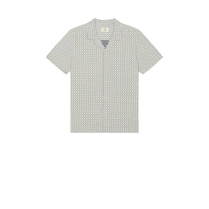 Marine Layer 【 Jacquard Resort Shirt Men Vintage Indigo 】 メンズ vintage ビンテージ・ヴィンテージ 藍色・インディゴ｜スニケス