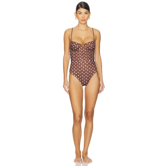 Capittana 【 Ania One Piece Swimsuit Women Brown 】 水泳着 レディース 赤銅色 赤銅色