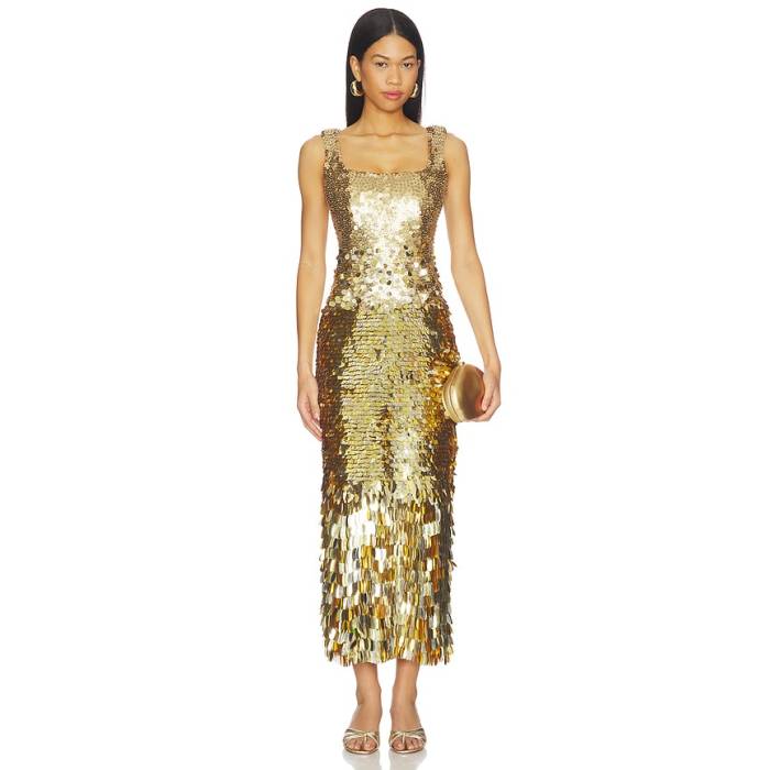 Rachel Gilbert 【 Remy Dress Women Gold 】 御召しもの レディース ゴールド