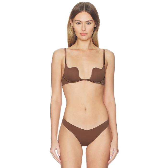 フルールドゥマル Fleur Du Mal 【 Le Stretch Micro Seduce U-Plunge Bra Women Cocoa 】 Micro ミクロ レディース
