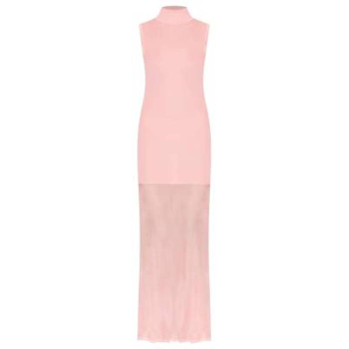 Seroya 【 Amine Knit Maxi Dress Women Coral Blush 】 編み物 お召しもの レディース