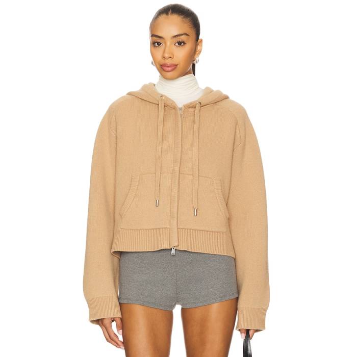 Simkhai 【 Dakota Cropped Hoodie Women Camel 】 フーディー パーカー レディース camel 駱駝