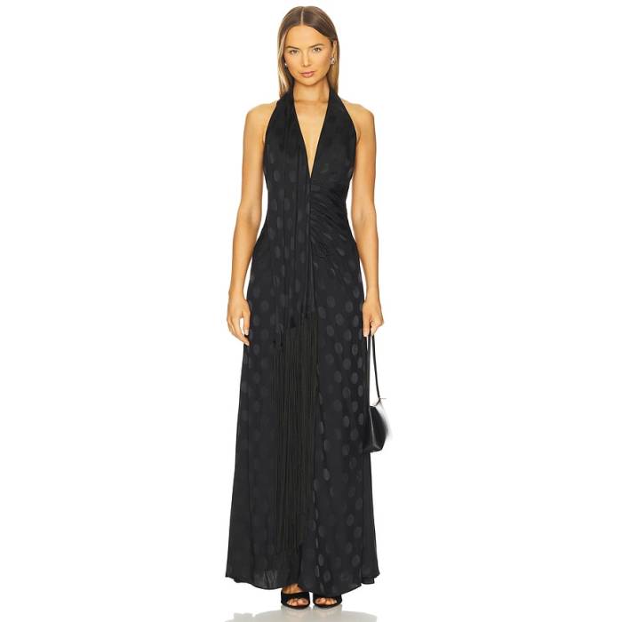 Azulu 【 Georgina Dress Women Black Polka Dot 】 御召しもの レディース 黒いこと 黒いこと