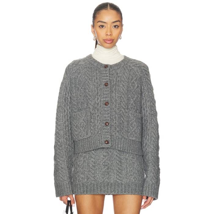 Lovers And Friends 【 Ibona Cable Cardigan Women Dark Heather Grey 】 ジレー レディース heather ギョリュウモドキ 薄墨色 薄墨色