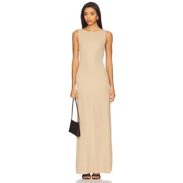 House Of Harlow 1960 【 X Revolve Jocelyn Maxi Dress Women Taupe 】 お召しもの レディース