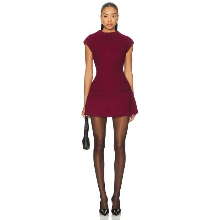 Line \u0026 Dot 【 Noelia Mini Dress Women Bordeaux 】 お召しもの レディース レディースファッション-ドレス