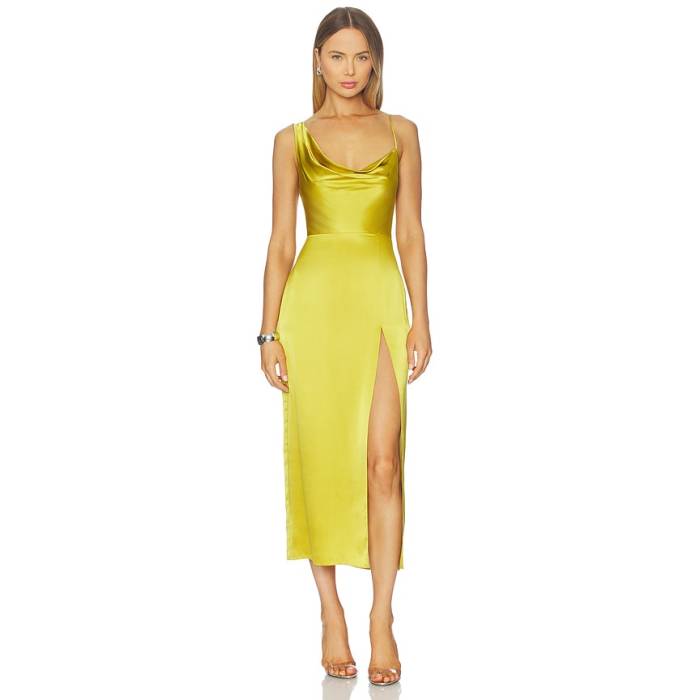 アマンダアプリチャード Amanda Uprichard 【 Svetlana Dress Women Ochre 】 お召しもの レディース