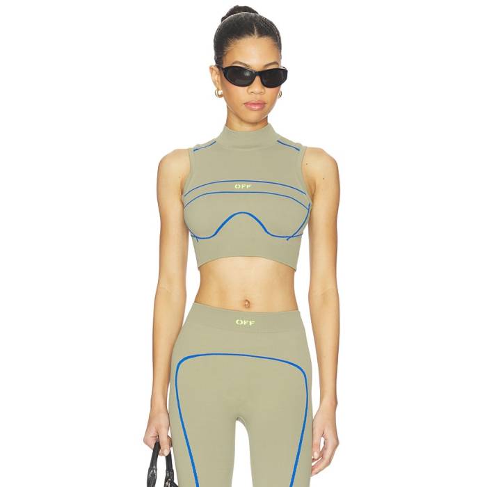 象牙色 Off-White 【 Active Arrow Seamless Top Women Green Lime 】 箭 レディース green 緑・緑であること 菩提樹