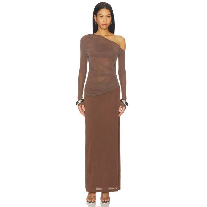 Sovere 【 Zeya Long Sleeve Dress Women Mocha 】 Sleeve スリーブ ドレス レディース|スニケス