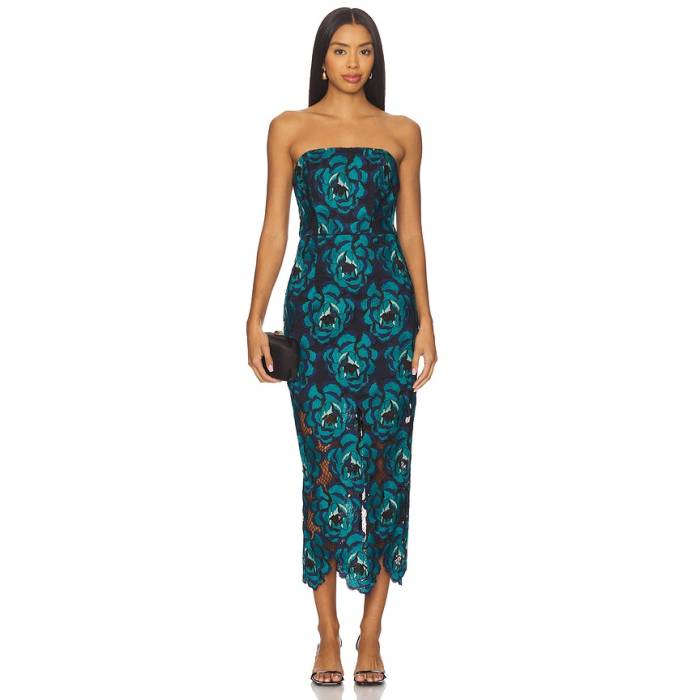 ミリー Milly 【 Kait Bloom Dress Women Turquoise 】 御召しもの レディース
