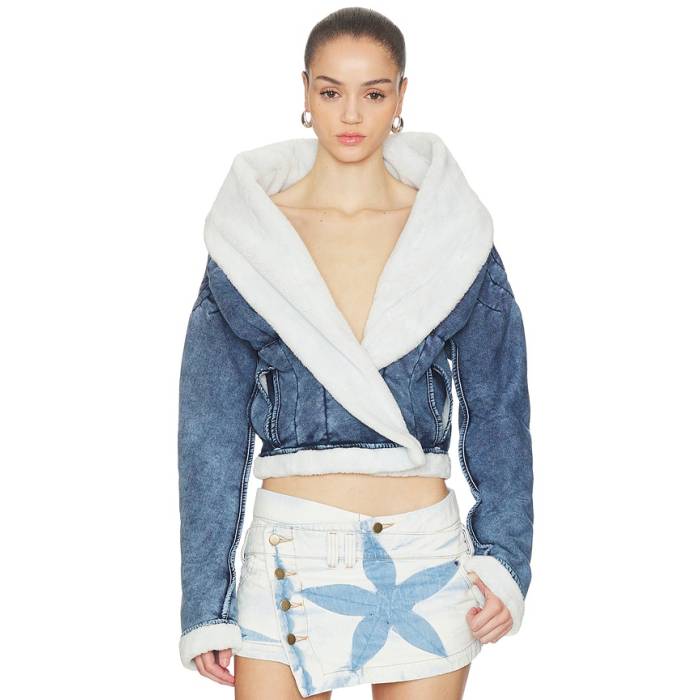 Masha Popova 【 Bathrobe Vortex Jacket Women Faded Indigo 】 Jacket ジャケット レディース 藍色・インディゴ｜スニケス