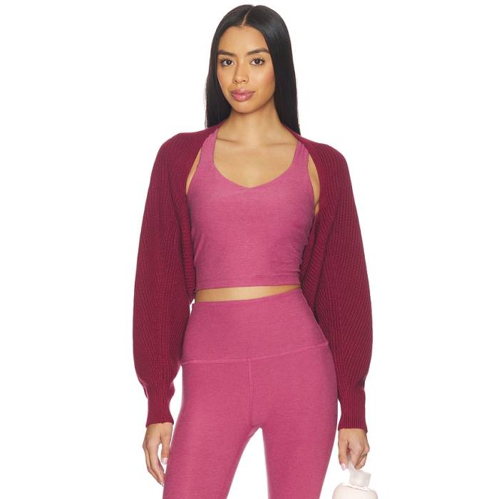 ビヨンドヨガ Beyond Yoga 【 Relaxed Shrug Sweater Women Moody Burgundy 】 調教師 レディース ぶどう酒色・バーガンディー