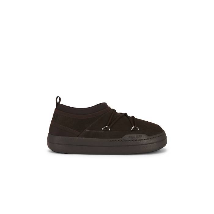 お月さまブーツ Moon Boot 【 Park Icon Suede Shoe Men Dark Brown 】 運動場 アイコン スエード・スウェード メンズ 赤銅色 赤銅色