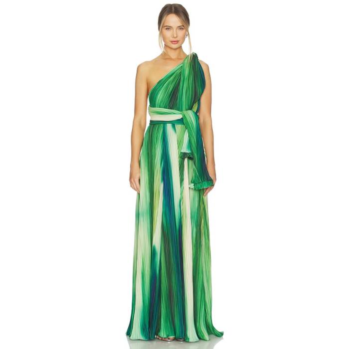 Mayle Vasquez 【 Affluent Maxi Dress Women River Print 】 御召しもの レディース