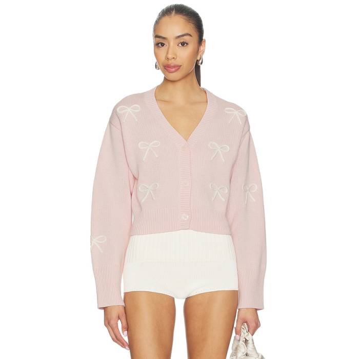 Loveshackfancy 【 Francette Cardigan Top Women Petal Meringue 】 ジレー レディース