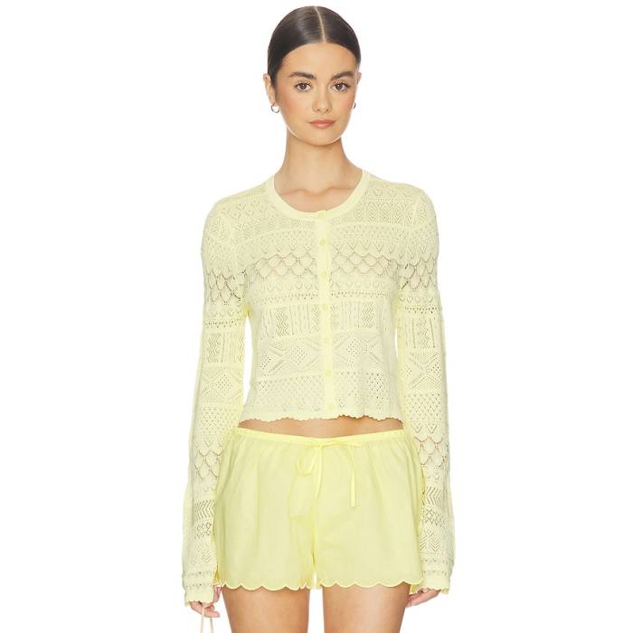 Loveshackfancy 【 Brigette Cardigan Women Sugar Daisy 】 ジレー レディース