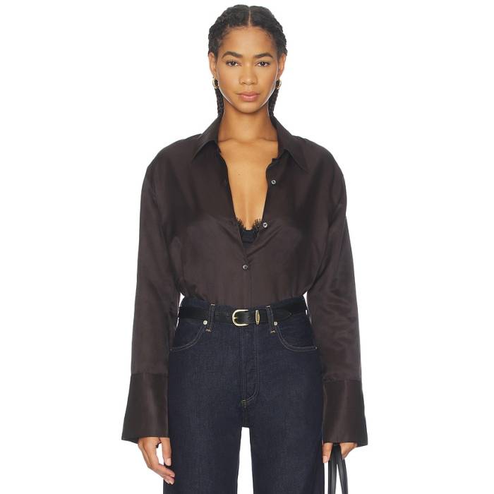 シチズンズオブヒューマニティ Citizens Of Humanity 【 Camilia Shirt Women Chocolate 】 レディース