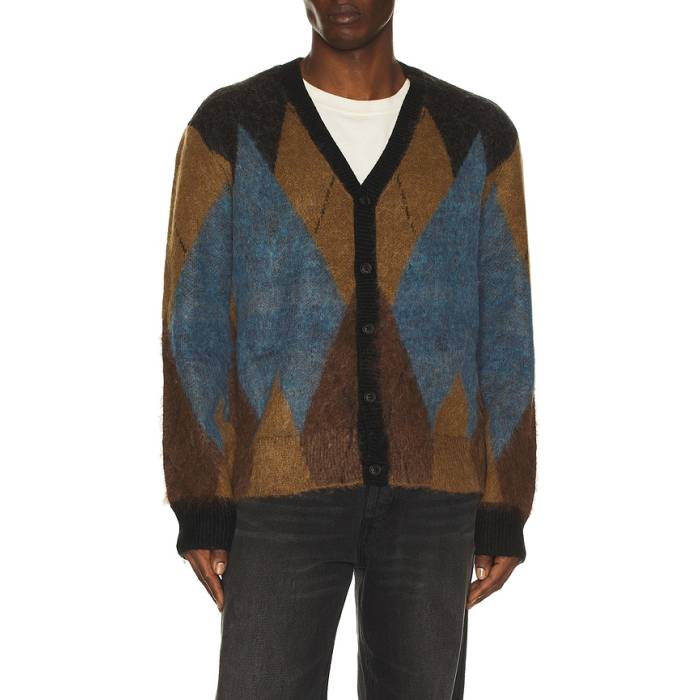 オールセインツ Allsaints 【 Bernie Cardigan Men Cider Brown 】 ジレー メンズ 赤銅色 赤銅色