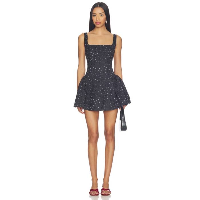 More To Come 【 Belina Mini Dress Women Black &Amp; White Dot 】 ドレス レディース 黒色 ブラック 白色 ホワイト｜スニケス