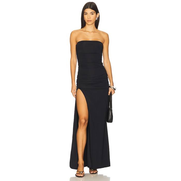 Superdown 【 Marlett Strapless Maxi Women Black 】 レディース 黒いこと 黒いこと