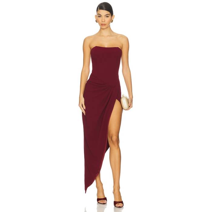 Superdown 【 Victoria Corset Maxi Dress Women Oxblood 】 お召しもの レディース 赤・オックスブラッド