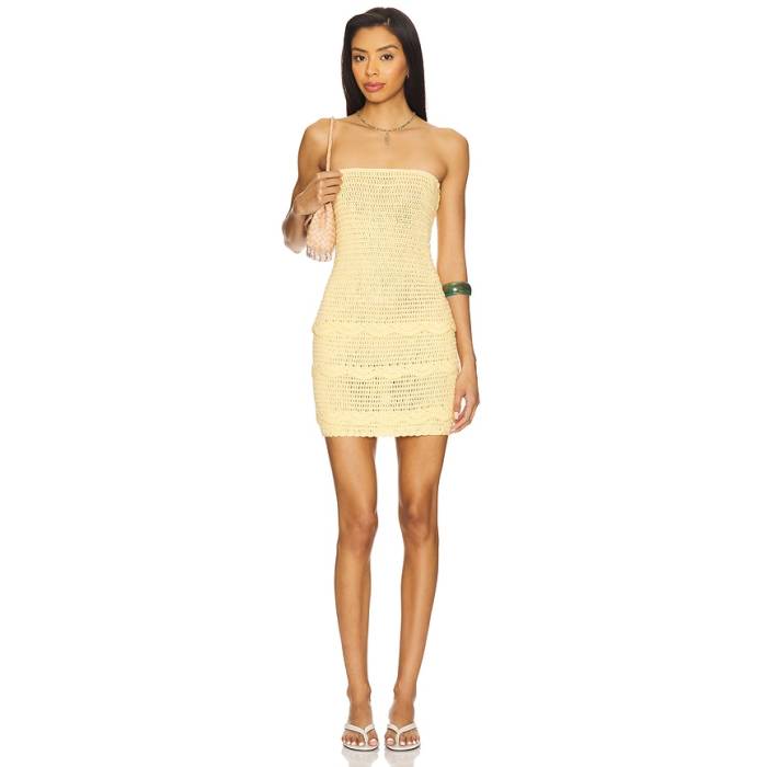 More To Come 【 Phebe Strapless Mini Dress Women Yellow 】 お召しもの レディース yellow 黄味がかった・黄色