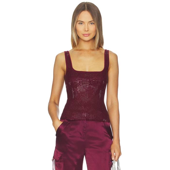 Retrofete 【 Marzia Embellished Top Women Port 】 レディース