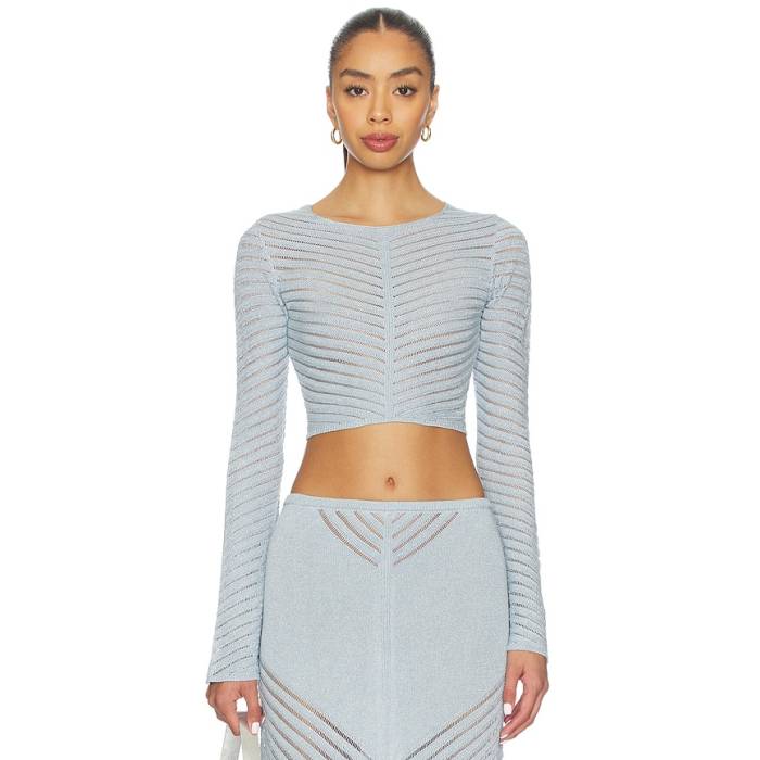 Devon Windsor 【 Raya Metallic Top Women Azure 】 レディース アズール