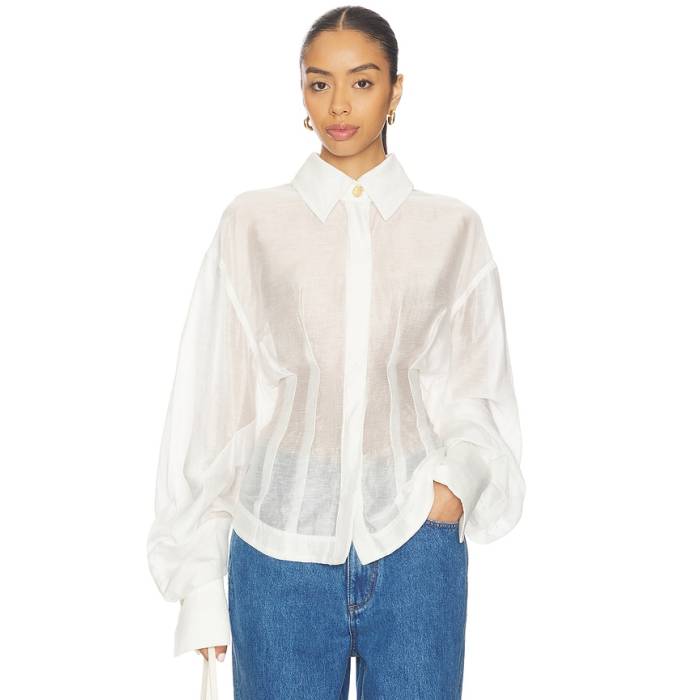 Aje 【 Murphie Shirt Women Ivory 】 レディース 象牙色