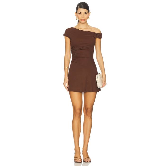 Runaway The Label 【 Talli Mini Dress Women Espresso 】 御召しもの レディース
