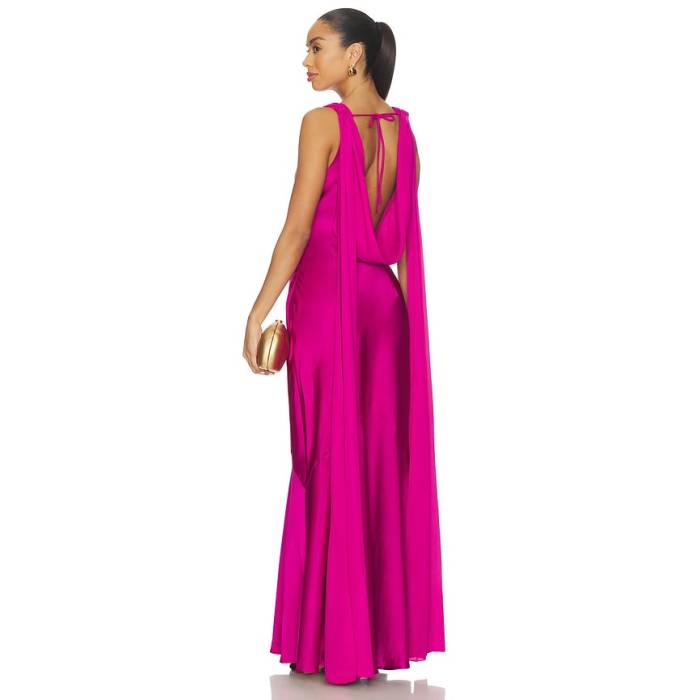 Runaway The Label 【 Gabriella Cowl Maxi Dress Women Fuchsia 】 ドレス レディース｜スニケス