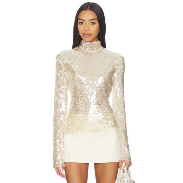 Monse 【 Sequin Mesh Top Women Nude 】 レディース