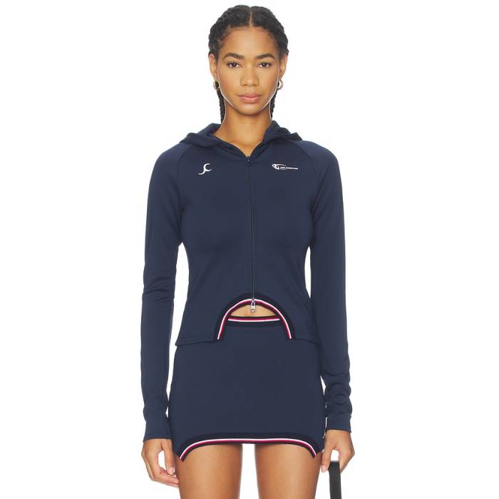 Jade Cropper 【 Hooded Top Women Dark Navy 】 ボンネット付 レディース 紺色 米国海軍