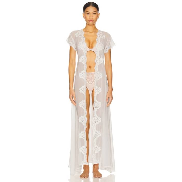 Homebodii 【 Farrah Long Lace Robe Women Ivory 】 レディース 象牙色