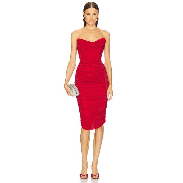 Michael Costello 【 X Revolve India Midi Dress Women Red 】 ドレス レディース Red 赤・レッド｜スニケス