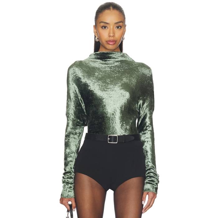Lapointe 【 Velvet Dolman Top Women Green 】 レディース green 緑・緑であること