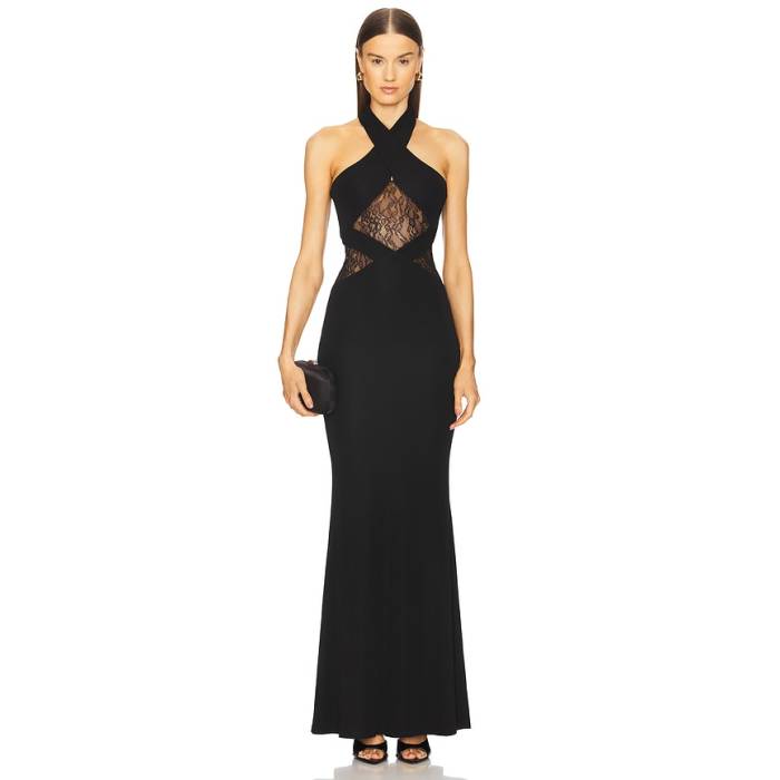 Michael Costello 【 X Revolve Calithea Gown Women Black 】 レディース 黒いこと 黒いこと