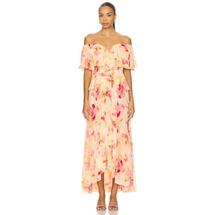 Misa Los Angeles 【 Heart Dress Women Watercolor Floral 】 御召しもの レディース
