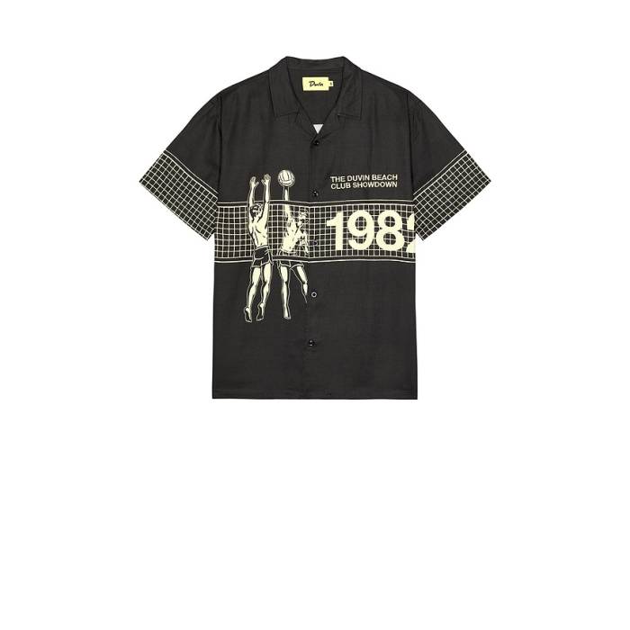 Duvin Design 【 Serving Heat Buttonup Shirt Men Black 】 高温 メンズ 黒いこと 黒いこと