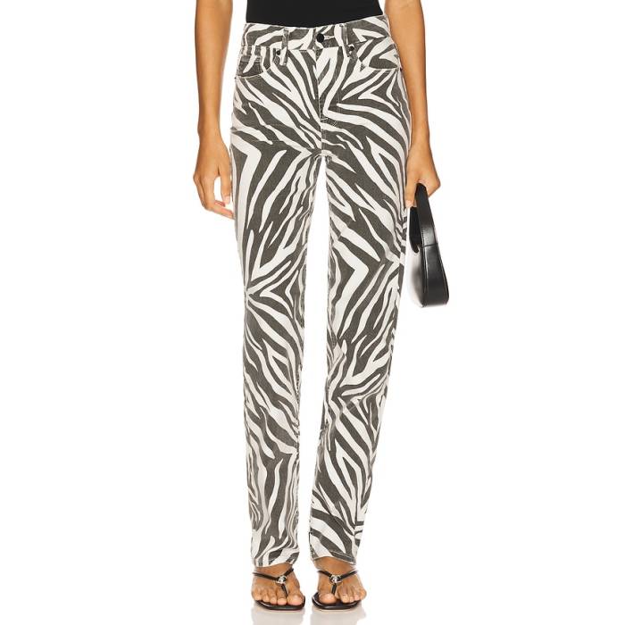 好ましいアメリカン Good American 【 Zebra Good Icon Straight Women Cloud White Zebra002 】 アイコン レディース 白いこと 白いこと