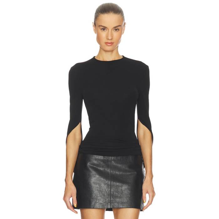 アレキサンダーワン Alexander Wang 【 Drape Back Sleeves Top Women Black 】 レディース 黒いこと 黒いこと
