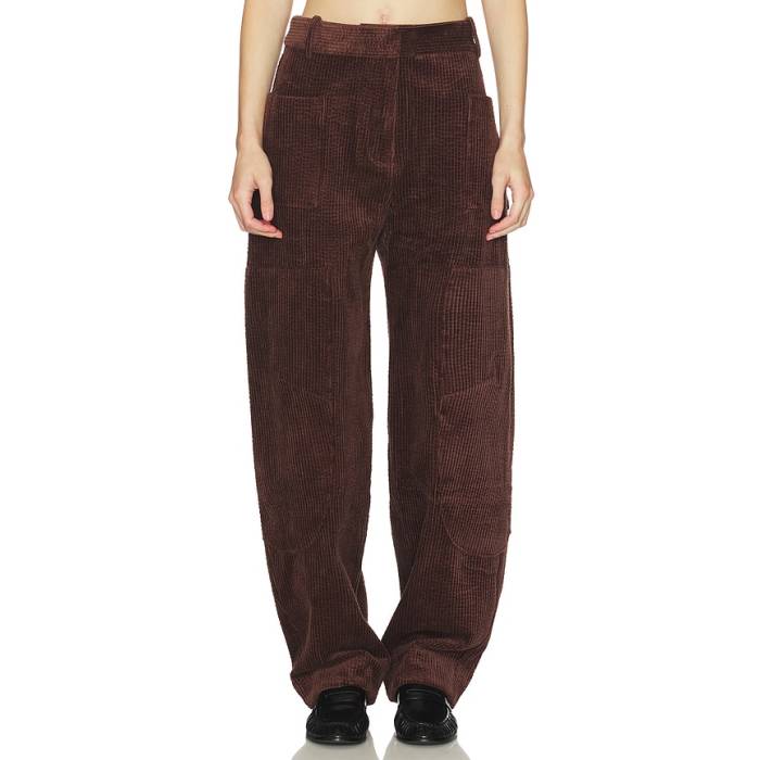 ガニー Ganni 【 Seersucker Corduroy Pant Women Chicory Coffee 】 コーデュロイ パンツ レディース｜スニケス
