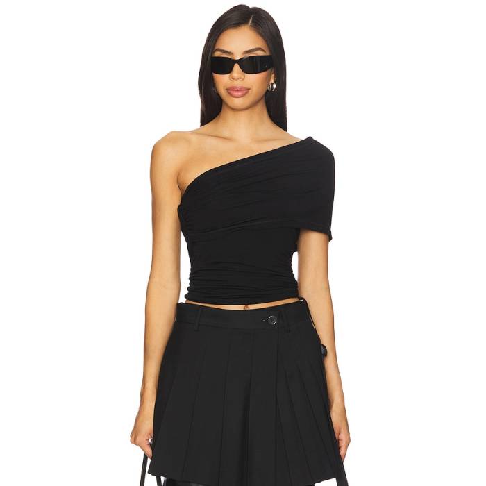 ヘルムートラング Helmut Lang 【 Asymmetric Protect Top Women Black 】 レディース 黒いこと 黒いこと