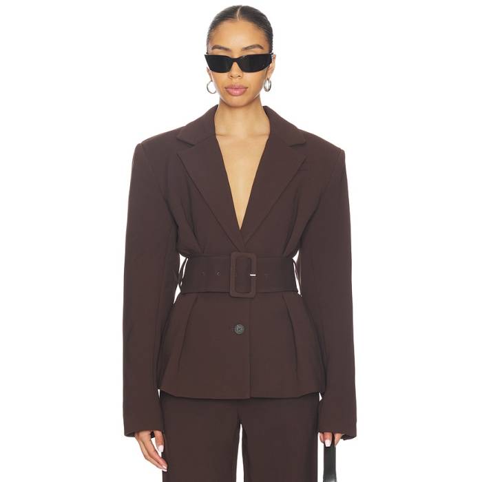 Rotate 【 Suiting Belted Blazer Women Chicory Coffee 】 ブレイザー レディース｜スニケス
