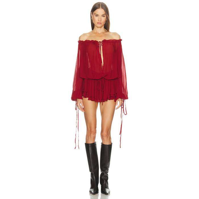 Loba 【 Gabrielle Mini Dress Women Deep Red 】 ドレス レディース ディープ Red 赤・レッド|スニケス
