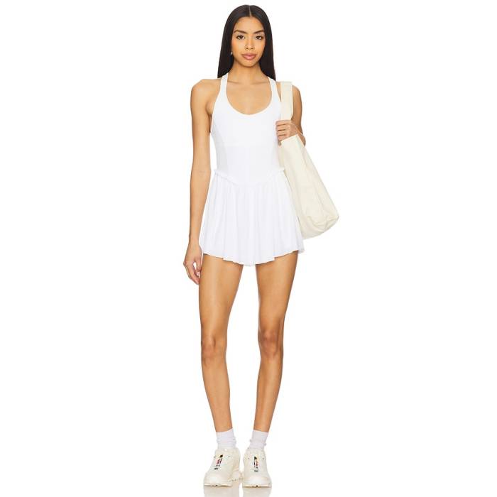 フリーピープル Free People 【 X Fp Movement Smockin Hot Dress Women White 】 御召しもの レディース 白いこと 白いこと